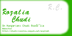 rozalia chudi business card